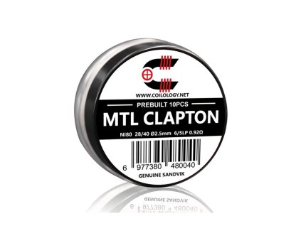 Předmotané spirálky Coilology Sandvik MTL Clapton Ni80 (10ks) odpor 0,92ohm