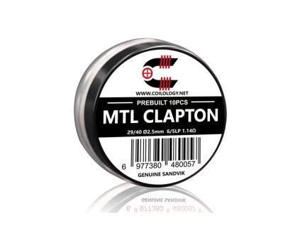 Předmotané spirálky Coilology Sandvik MTL Clapton Ni80 (10ks) odpor 1,14ohm