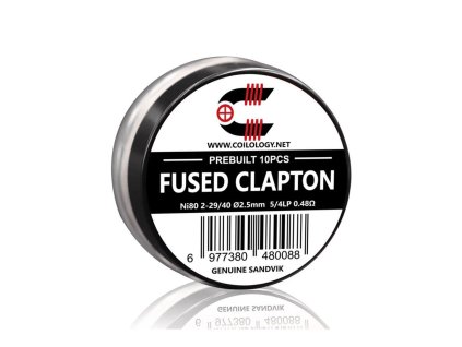 Předmotané spirálky Coilology Sandvik Fused Clapton Ni80 (10ks) odpor 0,48ohm
