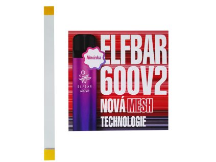 ElfBar - Prodejní štítek elektronických cigaret 600V2