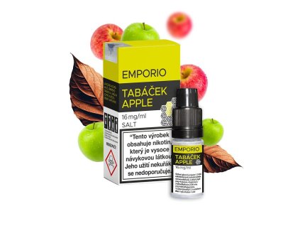 Emporio Salt Tabáček Apple 10ml intenzita nikotinu 12mg tabáková nálepka Kolek R