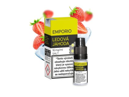 Emporio Salt Ledová jahoda 10ml intenzita nikotinu 12mg tabáková nálepka Kolek R