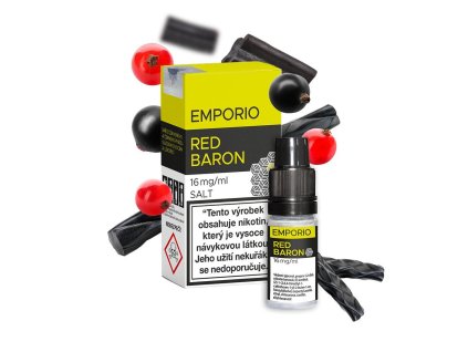 Emporio Salt Red Baron 10ml intenzita nikotinu 20mg tabáková nálepka Kolek R