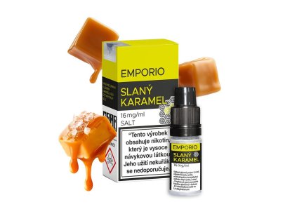 Emporio Salt Slaný karamel 10ml intenzita nikotinu 12mg tabáková nálepka Kolek R