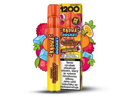 Kurwa Rocket - Lychee Passion Fruit Orange ICE - 20mg, produktový obrázek.