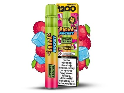 Kurwa Rocket - Lychee Tea ICE - 20mg, produktový obrázek.