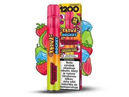 Kurwa Rocket - Strawberry Guava ICE - 20mg, produktový obrázek.