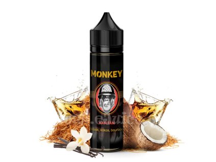 Příchuť Monkey S&V: Kapitán (Jemný tabák s kokosem a bourbonem) objem 10ml