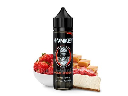 Příchuť Monkey S&V: Royal Cheese (Jahodový cheesecake s karamelem) objem 10ml