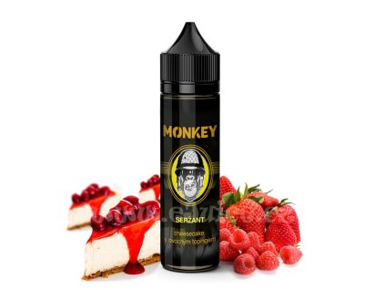 Příchuť Monkey S&V: Seržant (Cheesecake s jahodovo-malinovým topingem) objem 10ml