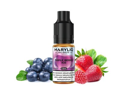 Maryliq - Salt e-liquid - Triple Berry ICE - 10ml - 20mg, produktový obrázek.