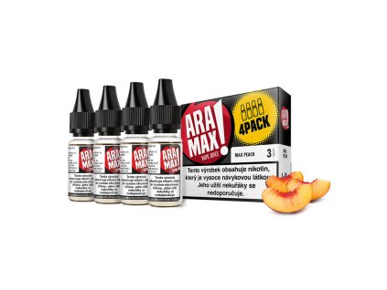 Aramax Max Peach (Broskev) 4x10ml 12mg