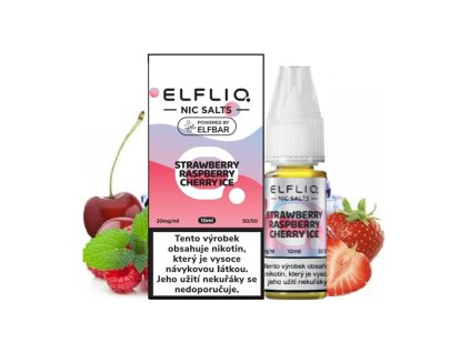 Elfliq Salt Strawberry Raspberry Cherry Ice (Chladivá jahoda s malinou a třešní) 10ml 20mg