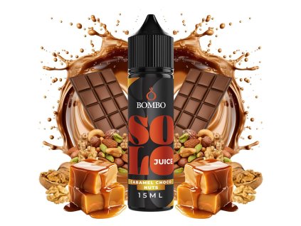 Příchuť Bombo Solo Juice S&V: Caramel Choco Nuts (Čokoláda s karamelem a ořechy) objem 15ml