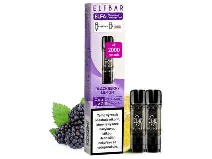 Elf Bar ELFA Pod - přednaplněná Cartridge - Blackberry Lemon - 20mg - 2ks