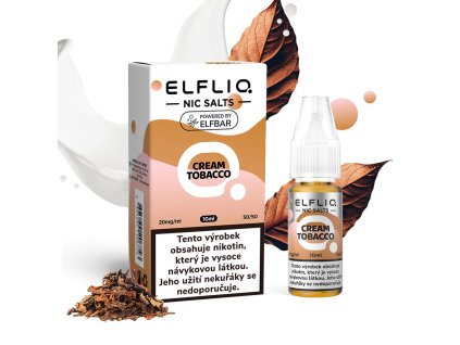 Elfliq Salt Cream Tobacco (Tabák s krémem) 10ml 20mg