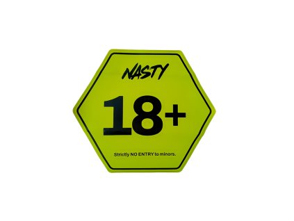 Nasty velká samolepka 18+, produktový obrázek.