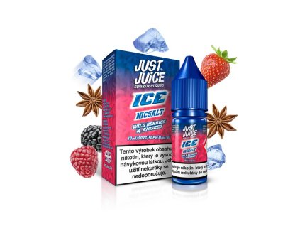 Just Juice Salt ICE Wild Berries & Aniseed (Ledové lesní ovoce s anýzem) 10ml 11mg