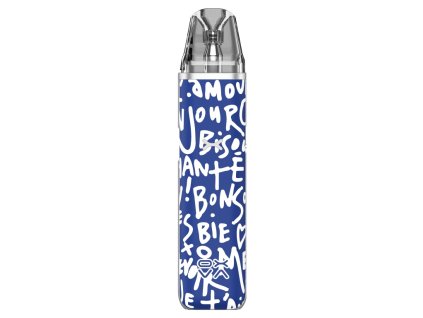 Speciální modrobílá graffiti varianta OXVA Xlim Go pod kit s originálním designem a transparentní cartridge