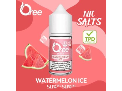liquid oree salt watermelon ice ledovy meloun 10ml 18mg
