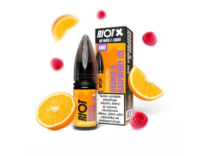 RIOT X Salt Orange & Raspberry ICE 10ml 5mg  Ledový pomeranč a malina
