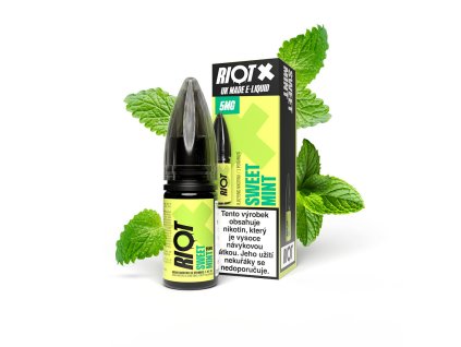 RIOT X Salt Sweet Mint 10ml 5mg  Jemná máta