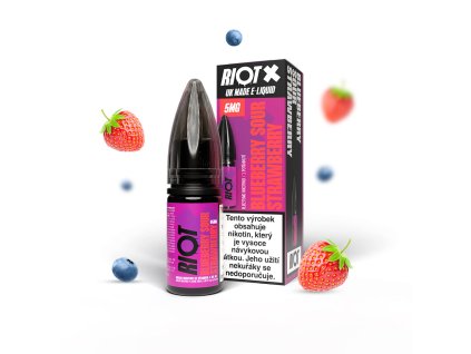 RIOT X Salt Blueberry Sour Strawberry 10ml 5mg  Kyselá borůvka a jahoda
