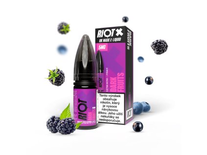 RIOT X Salt Dark Fruits 10ml 5mg  Tmavá bobulovitá směs