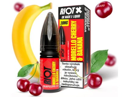 liquid riot x salt morello cherry banana kysela visen a banan 10ml 10mg