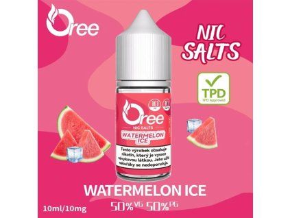 liquid oree salt watermelon ice ledovy meloun 10ml 10mg