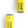 Baterie MXJO 18350 700mAh 10,5A, baterie mxjo 18350, detail pólů, kladný minus pól, žlutá, 700mah, 10.5a