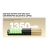 Baterie 1350 mAh s vysokou hustotou energie pro dlouhodobé vapování bez častého nabíjení