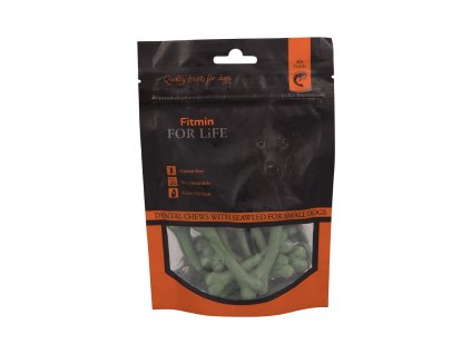 ffl dog treat dental chews with seaweed 70g h L