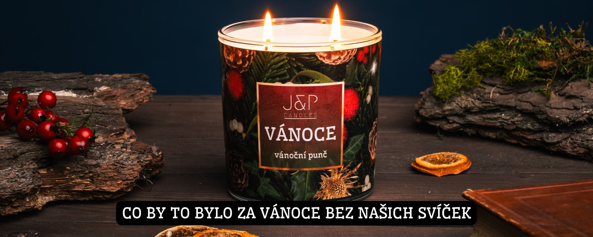 VÁNOČNÍ SVÍČKA s vůní vánočního punče