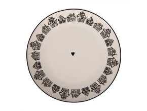 Dezertní talíř s perníkovými chaloupkami Gingerbread Bliss - Ø 20*2 cm