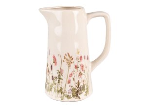 Keramický džbán s lučními květy
