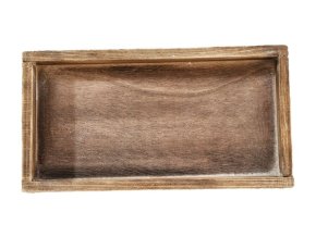 Hnědý dřevěný dekorační podnos Tio