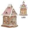 Perníkový LED domek kostel Gingerbread Cotti - 9*10*15 cm