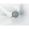 strieborny privesok larimar originalny prirodny wrap