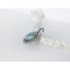 strieborny privesok prirodny larimar handmade