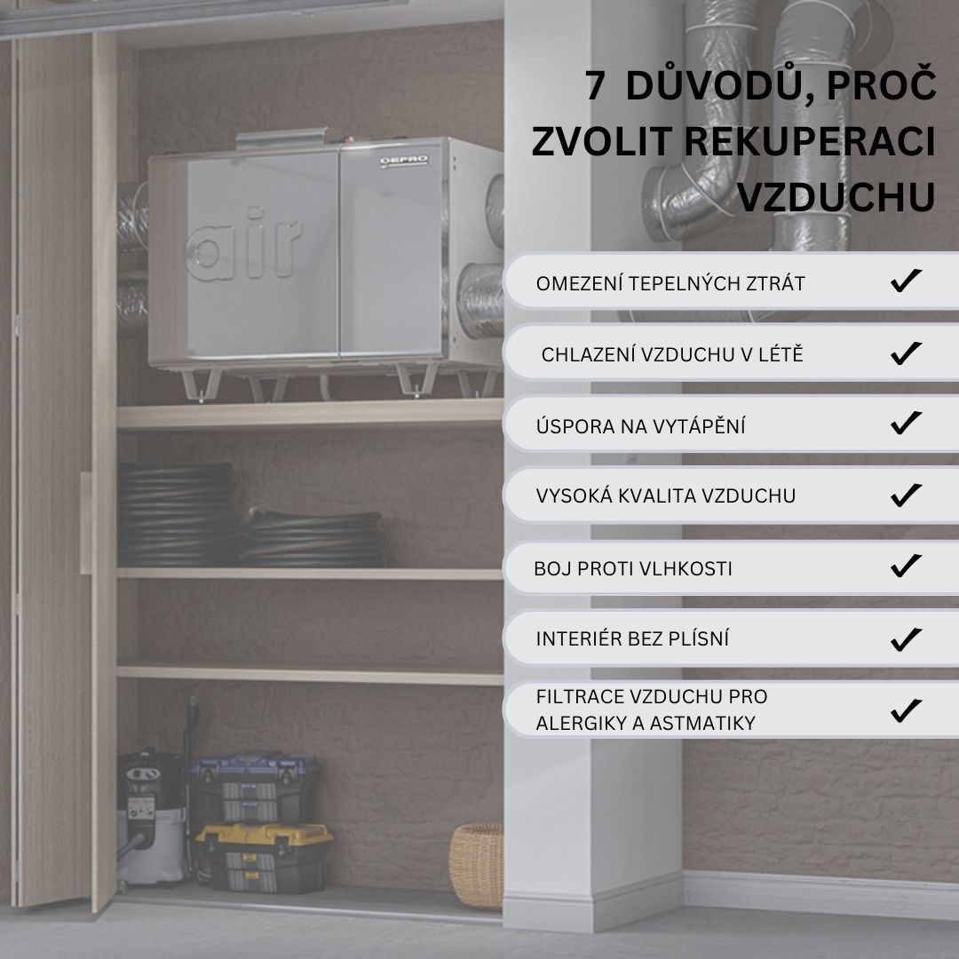 7 důvodů, proč zvolit rekuperaci vzduchu