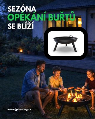 Sezóna opékání buřtů začíná 🔥 S naším přenosným ohništěm DEFRO vytvoříš dokonalý večer kdekoliv - na zahradě, na terase...