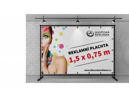 Reklamný plachta - banner 1,5 X 0,75 m