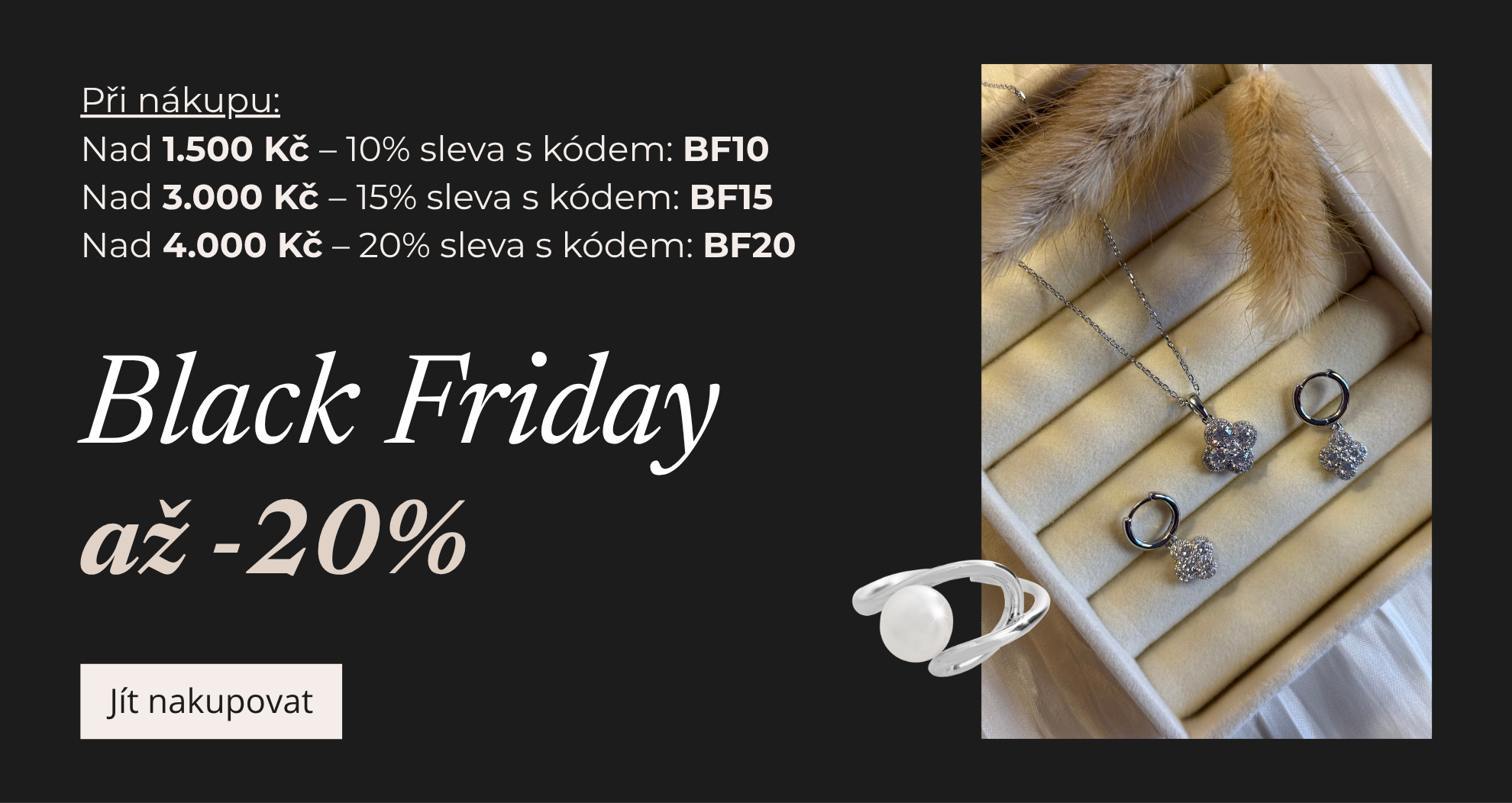 Black Friday - slevy až -20% na všechny kolekce šperků