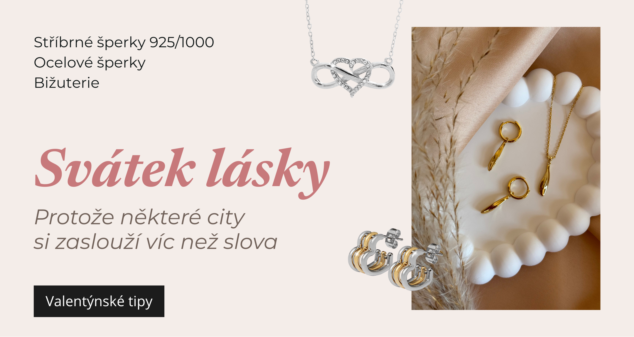 Valentýnské tipy na stříbrné šperky a bižuterii