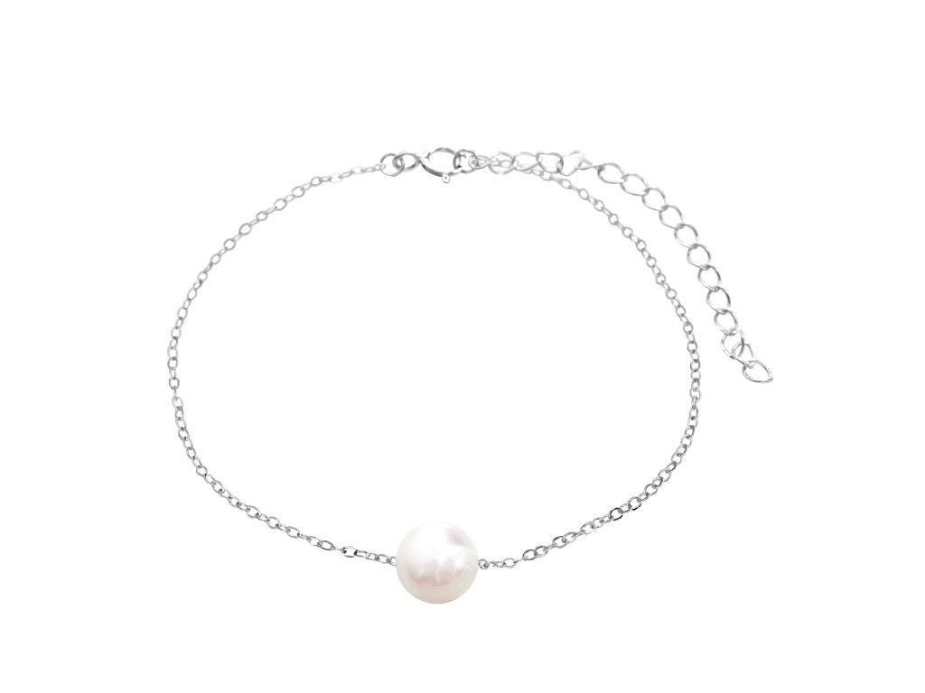Stribrny naramek samostatna ricni perla - a (Stribro 925/1000)