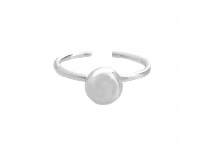 Stribrny prsten s kovovou kouli bez krystalu (Stribro 925/1000)