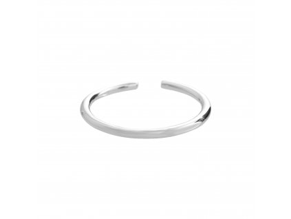 Stribrny prsten jednoduchy kovovy krouzek bez krystalu (Stribro 925/1000)