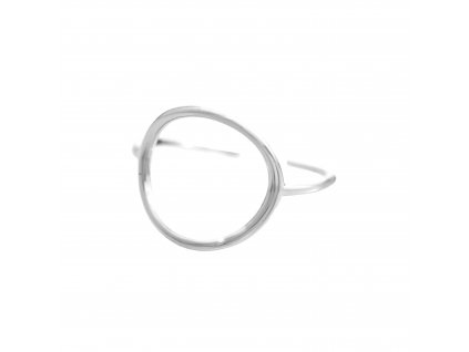 Stribrny prsten kruh bez krystalu (Stribro 925/1000)