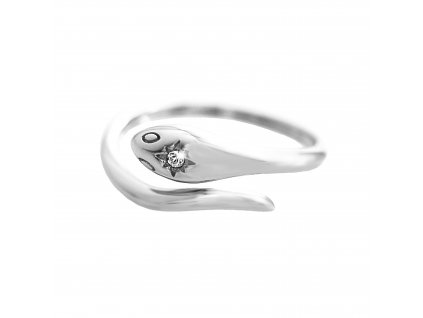 Stribrny prsten had s krystalem Swarovski Crystal (Stribro 925/1000)